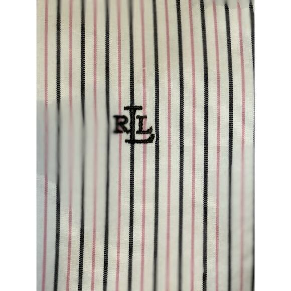 Lauren Ralph Lauren RL Crested Striped Oxford Shirt, Women’s Size Small - Picture 6 of 6